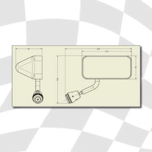 MSA Formula Mirror - RH - Convex - White