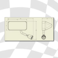 MSA Formula Mirror - LH - Convex - Black